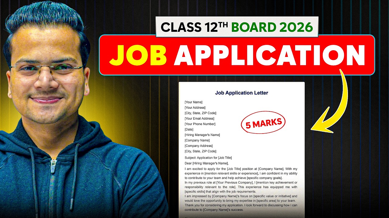Job Application & Bio Data | Class 12 | Job Application Format | Resume Format | Boards 2026