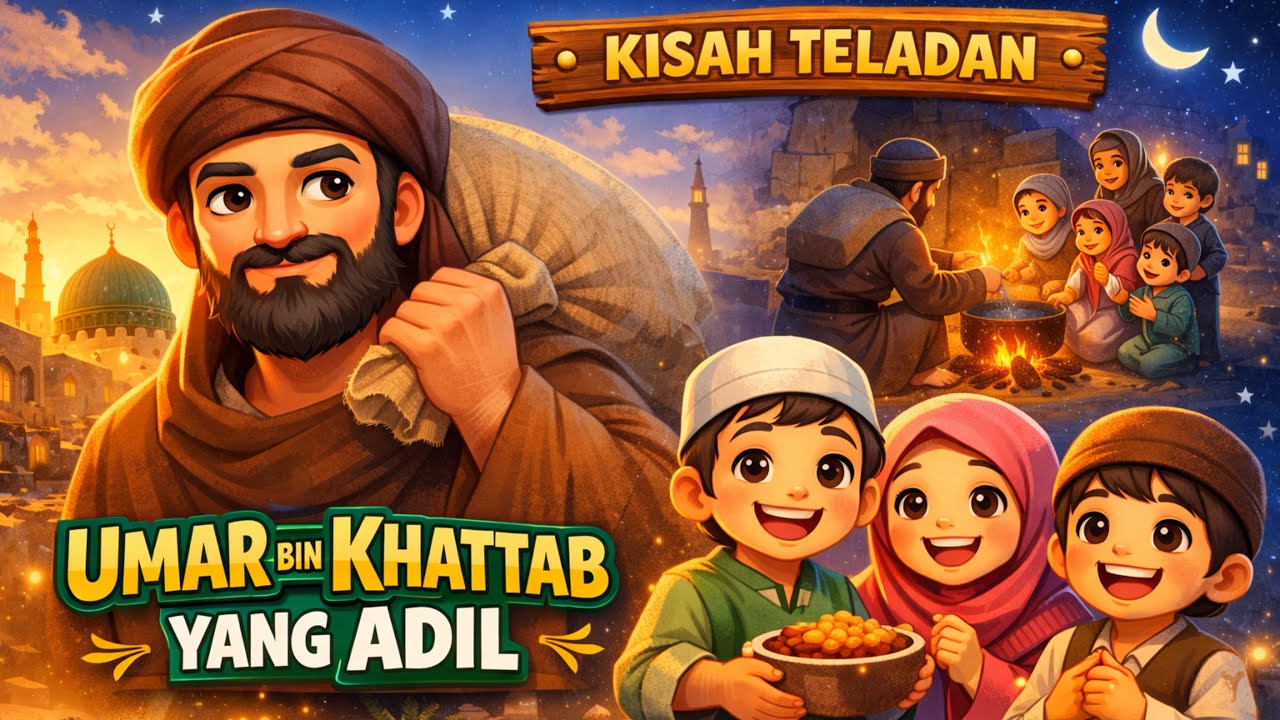 Kisah Teladan Umar bin Khattab yang Adil 🤍| Cerita Islami Anak #TamanTauhidiyah #ilustrasi