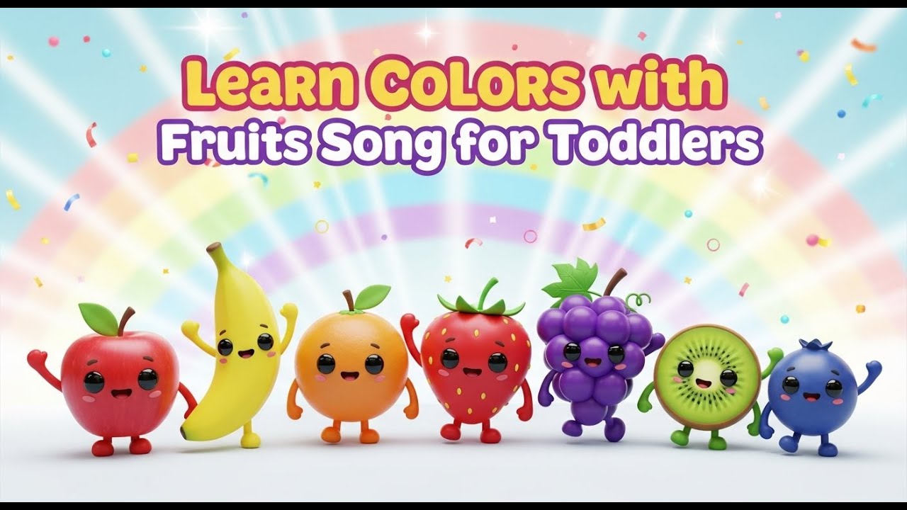 Learn Colors with Fruits  | Fun Rainbow Fruit Song for Toddlers