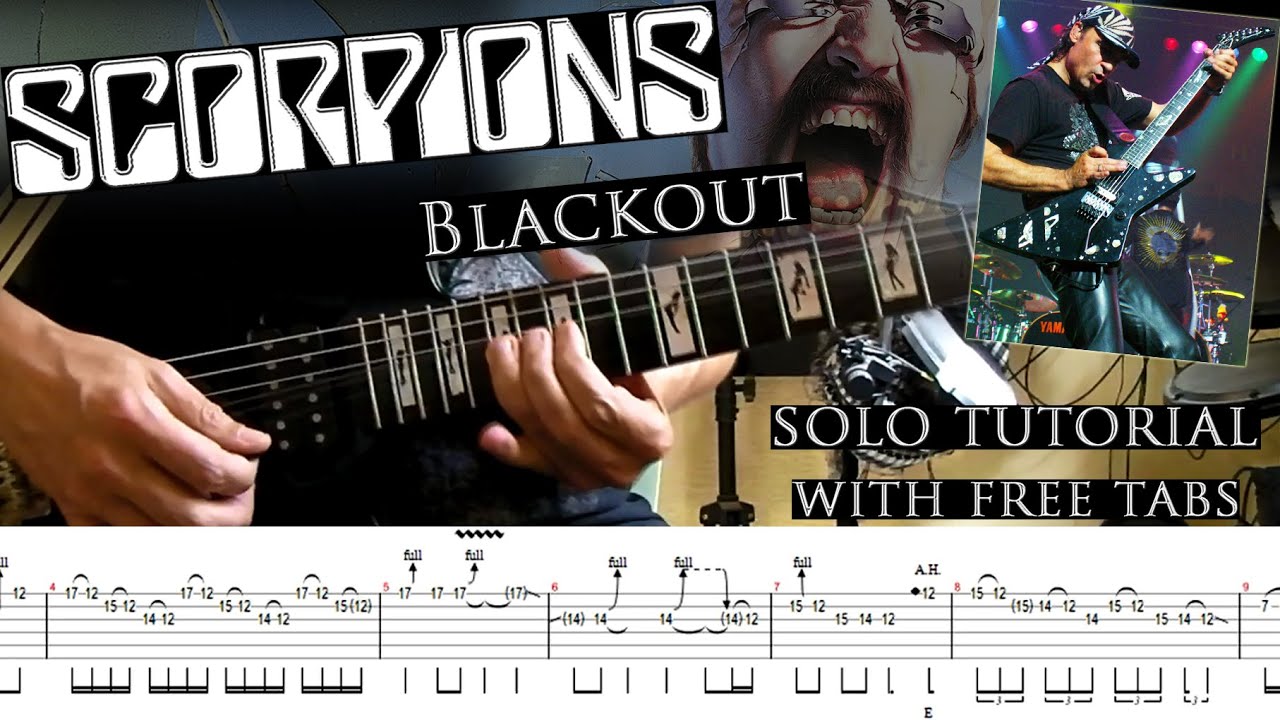 Scorpions - Blackout guitar solo lesson (with tablatures and backing  tracks)