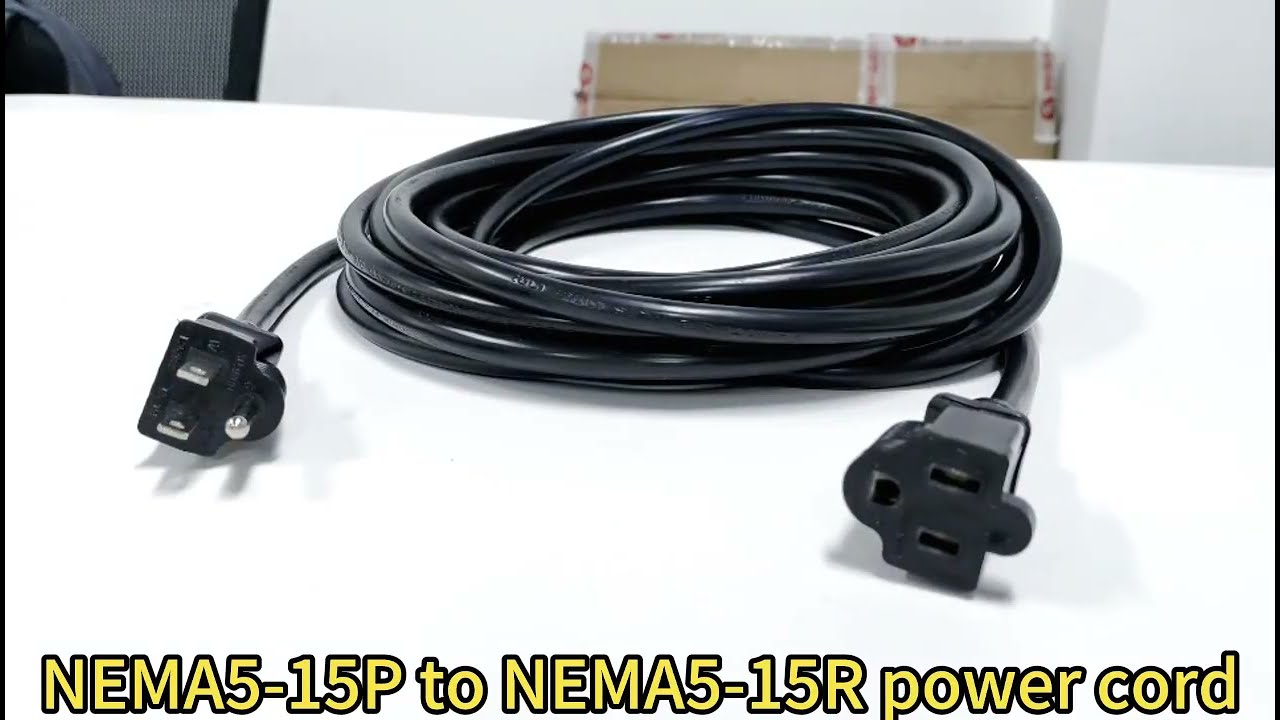 NEMA5-15P to NEMA5-15R Power Cord