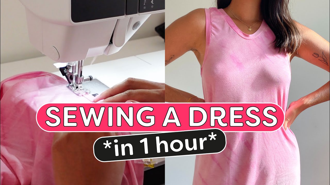 Sew with me | Tank dress in 1 hour 🌹