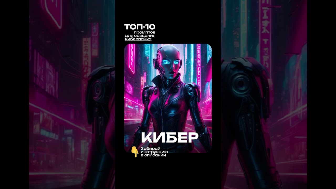 ТОП-10 промптов для генерации атмосферного киберпанка! 