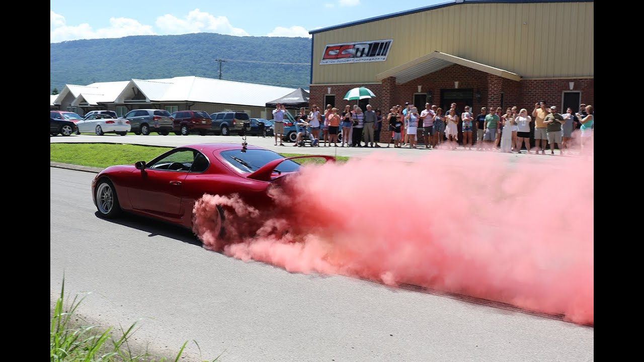 Supra Colored Smoke Burnout Baby Gender Reveal