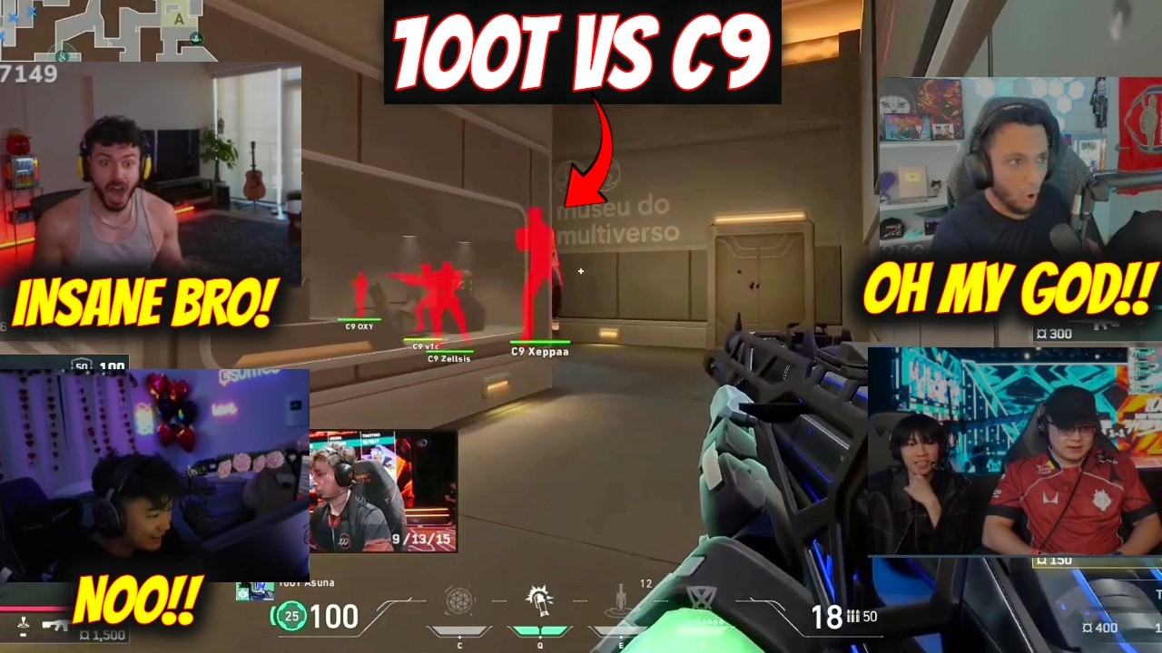FNS, Tarik, Shanks & S0m React to 100T vs C9 Best Moments in VCT Kickoff