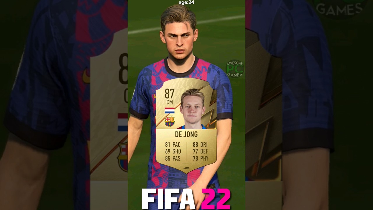 🇳🇱 FRENKIE DE JONG fifa evolution (16-24) #shorts #eafc24 #fc24 #fifa #frenkiedejong #dejong