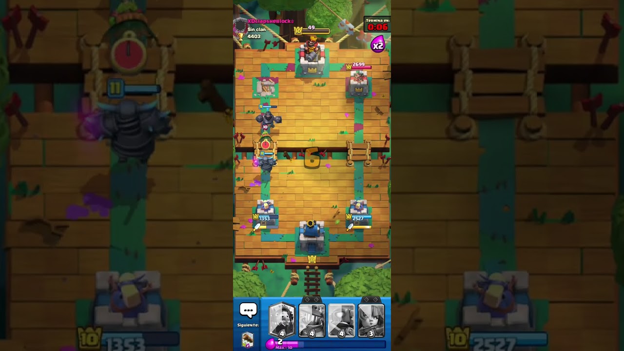 Jugando Clash Royale gane ay mi gatito miau miau miau 