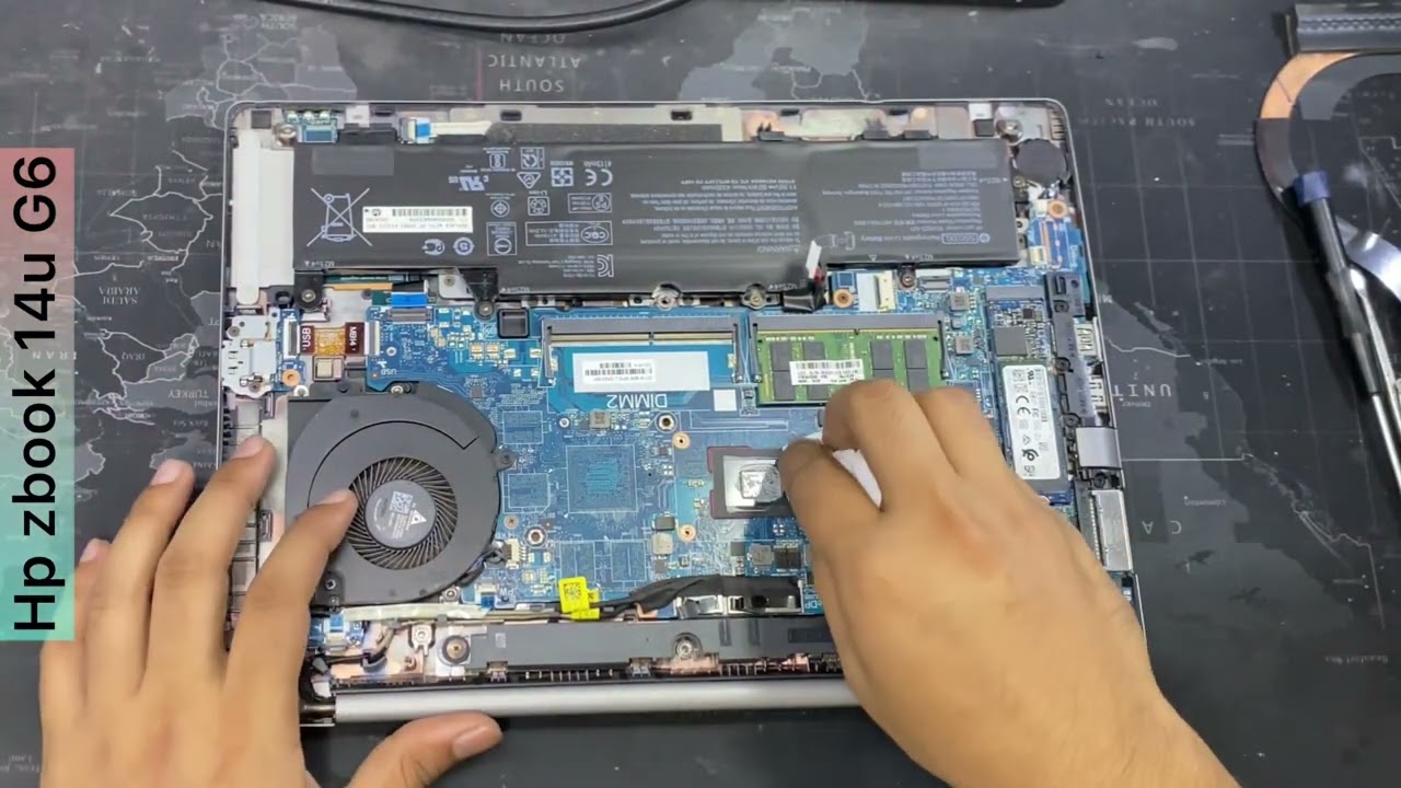 Hp zbook 14u G6 heating problem solved. Hp zbook 14u G6/G5 thermal paste replace.#hpzbook#thermal 