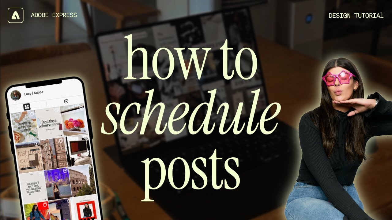 How to Schedule Social Media Posts with Adobe Express + AI Caption Writer | Full Tutorial 2025