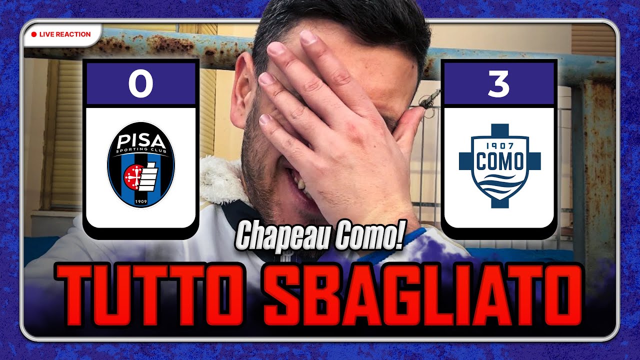 CHAPEAU COMO!!! PISA, TUTTO SBAGLIATO! PISA - COMO REACTION DALLA CETILAR ARENA🖤💙