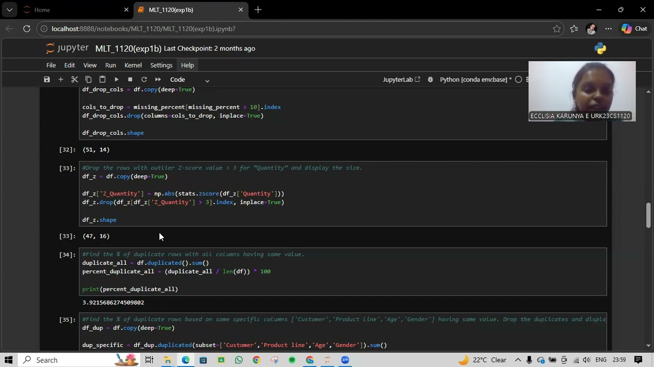 MLT Exp 1 URK23CS1120