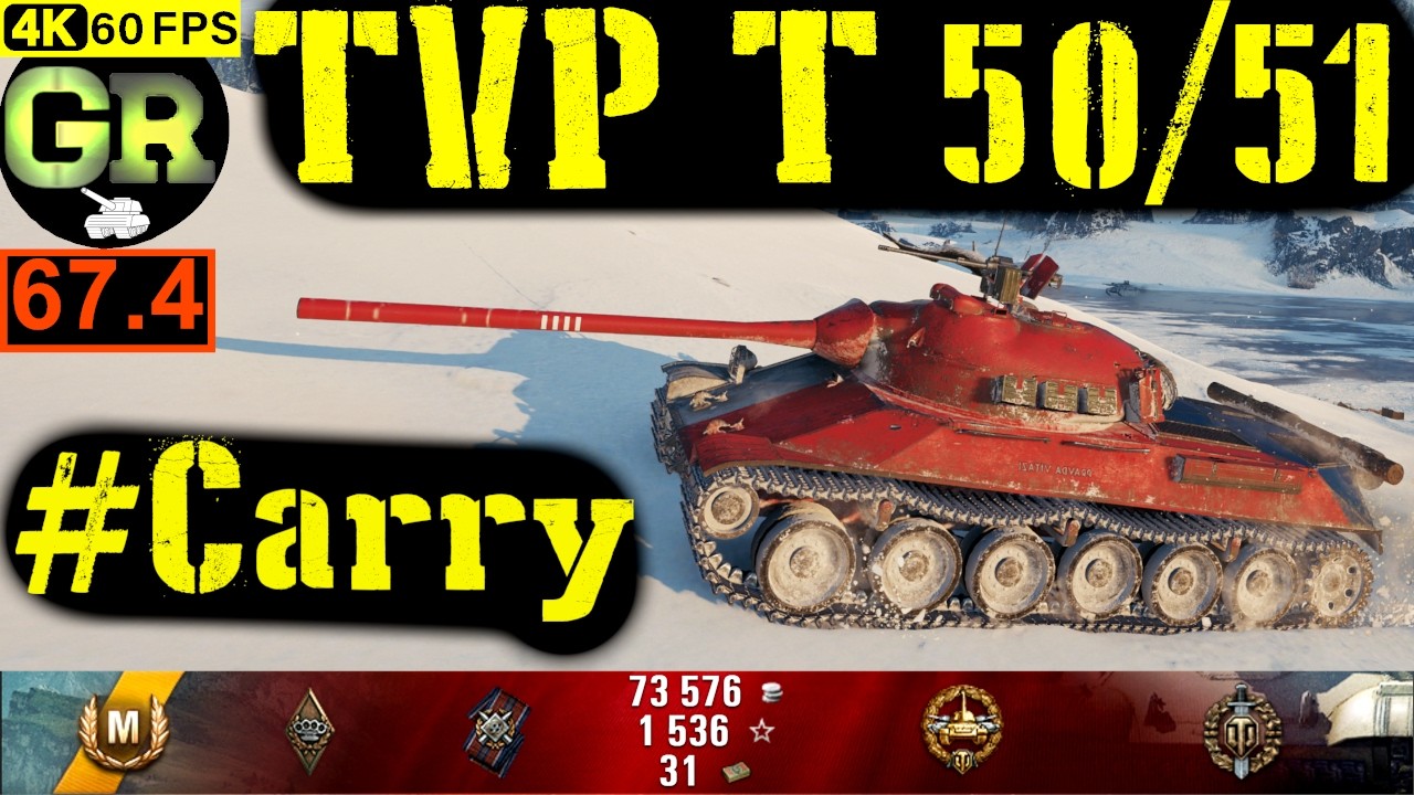 67_World of Tanks TVP T 50/51 WoT Replay - 6 Kills 8.5K DMG(Patch 1.4.0)