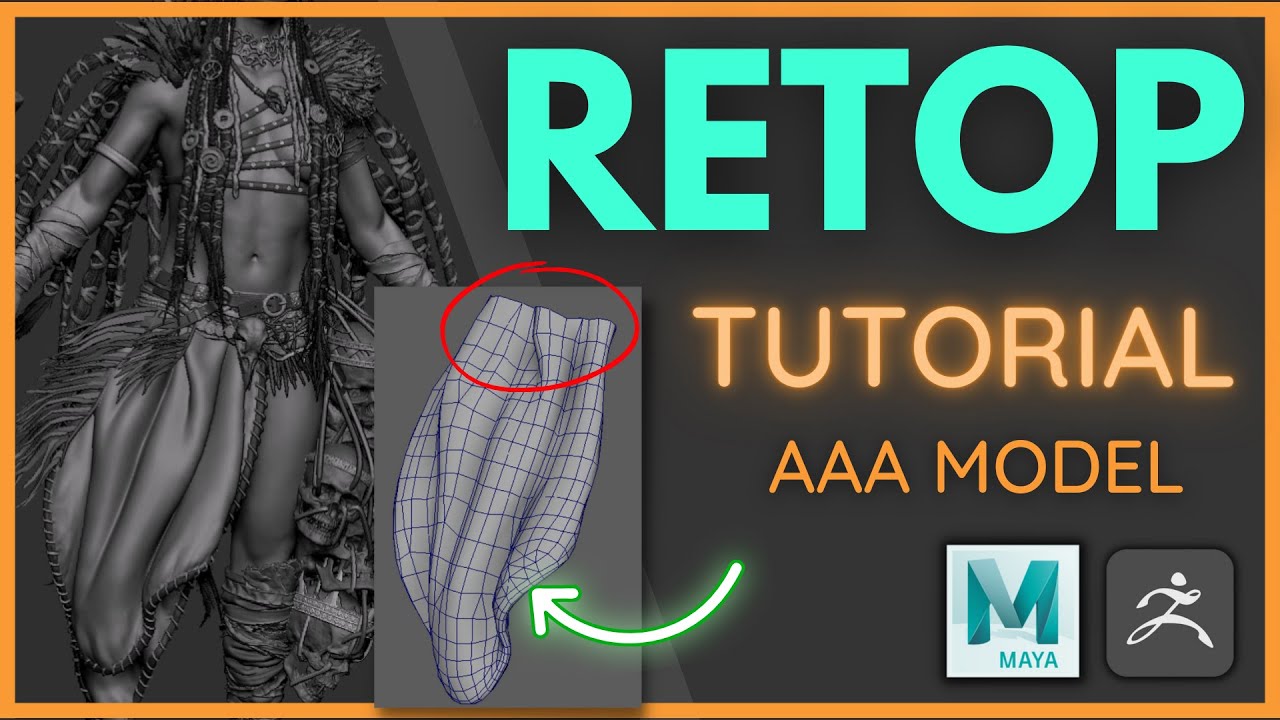 🦜MAYA Retopology. My AAA Workflow.