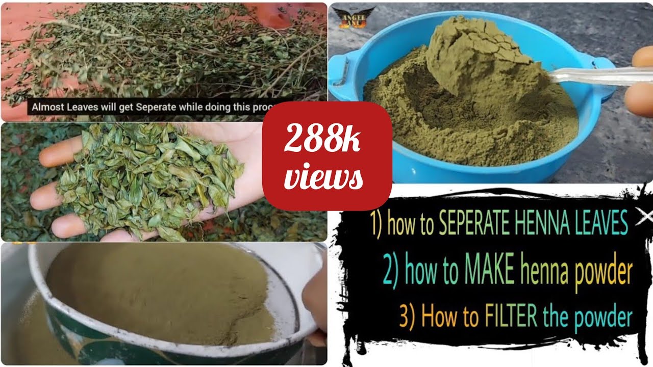 how to MAKE, SEPERATE & FILTER henna powder at home🏠 in telugu(English subtitles)PART1 #hennapowder