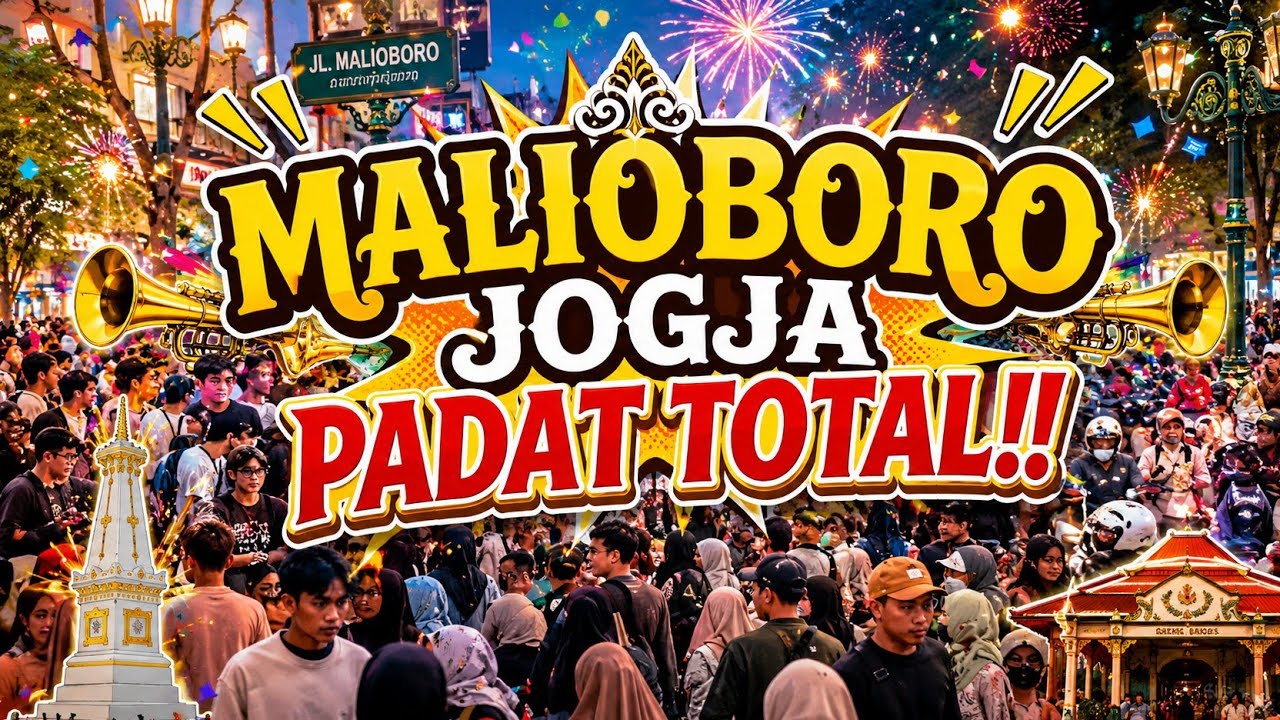 Malioboro & Titik Nol Jogja LAUTAN MANUSIA!! Libur Natal & Tahun Baru. #malioboro#titiknolkilometer 