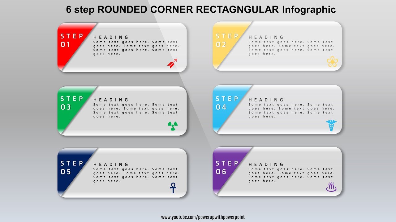 11.Create 6 step RECTANGULAR infographic|PowerPoint Presentation|Graphic Design|Free Template