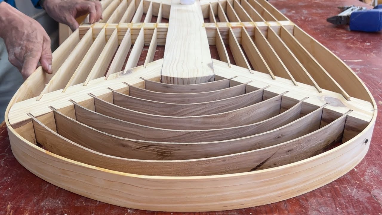 The Art Of Skillful Woodworking // Design Idea Of Bending Wooden Strips To Create A Beautiful Table