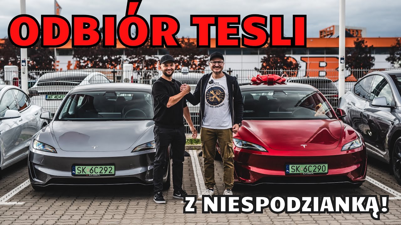 Pierwszy raz w Polsce, odbieramy Tesle dla siebie! Niespodzianka! :)