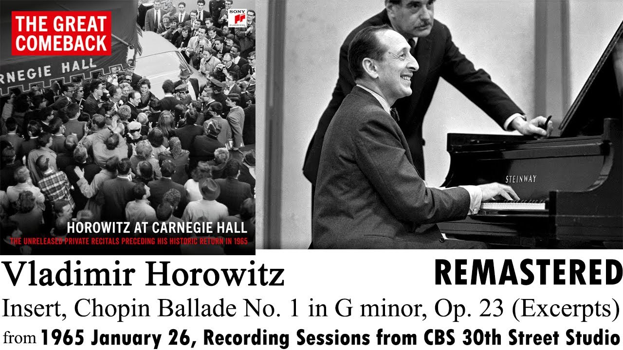 Vladimir Horowitz: Insert of Chopin Ballade No. 1 in G minor, Op. 23 (Excerpts) (1965.1.26)