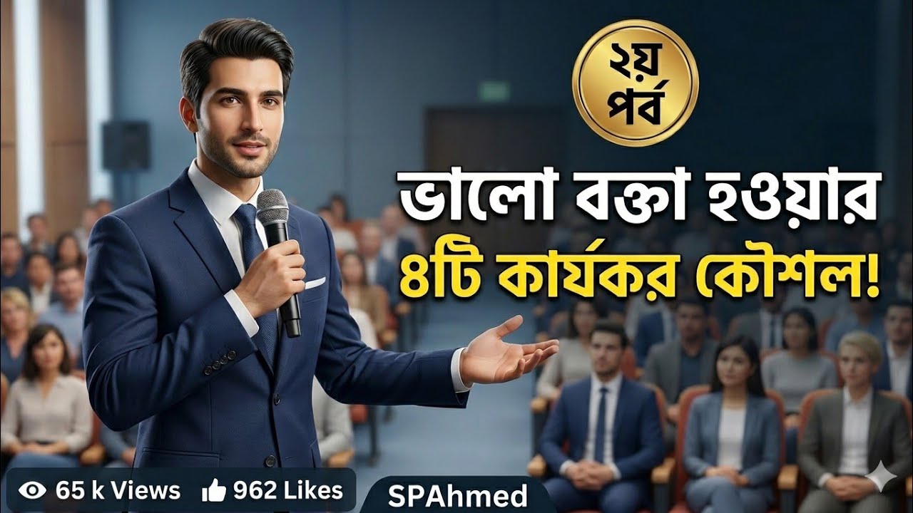 যে ৪টি কৌশলেই আপনি হবেন একজন জনপ্রিয় বক্তা # ভাল বক্তা হবার উপায় # ভাল বক্তার গুণাবলী# SP Ahmed
