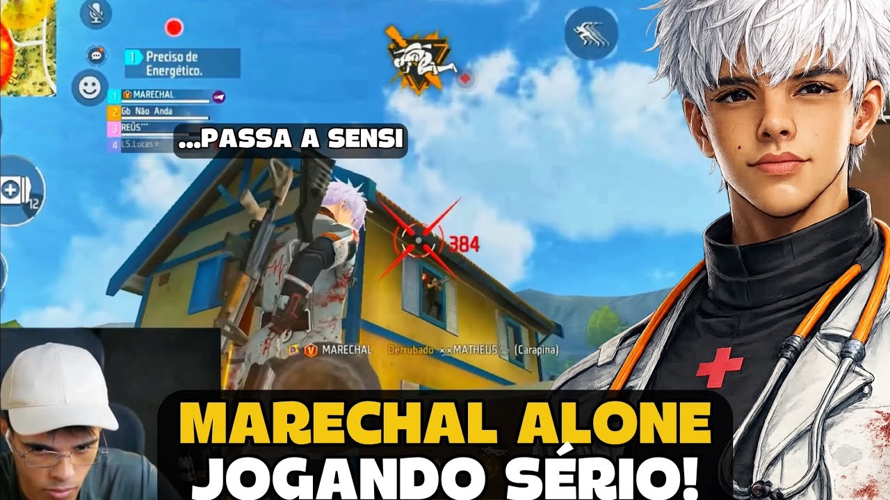 MARECHAL JOGOU SERIO NA RANK E LIMPOU O MAPA! FREE FIRE - MARECHAL HIGHLIGHTS