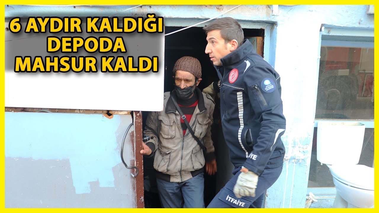 Depoda Mahsur Kaldı, İtfaiye Kurtardı