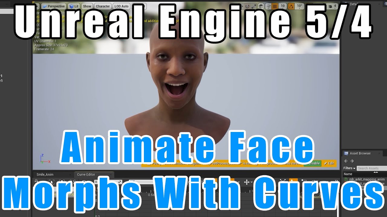 Unreal Engine 5/4 - Animating MetaHuman Face Morphs Without The Control Rig