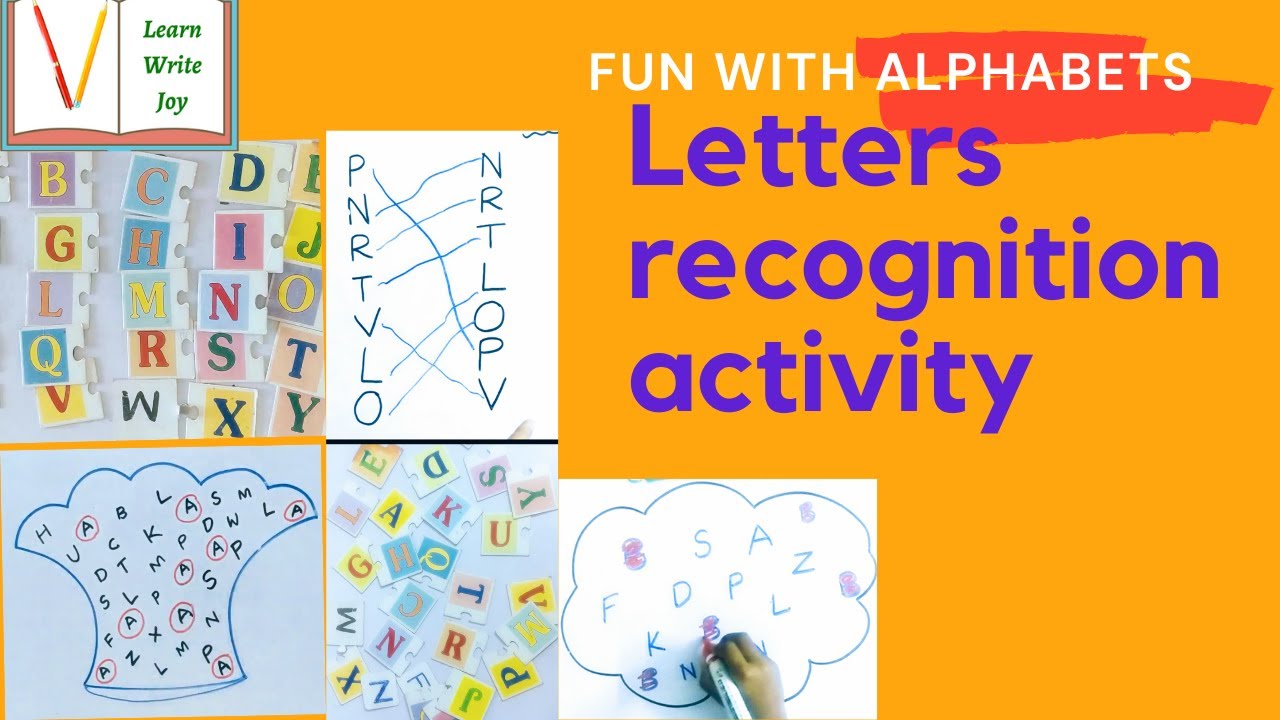 Alphabet recognition activity/Fun ways to learn alphabets/Letter recognition activities
