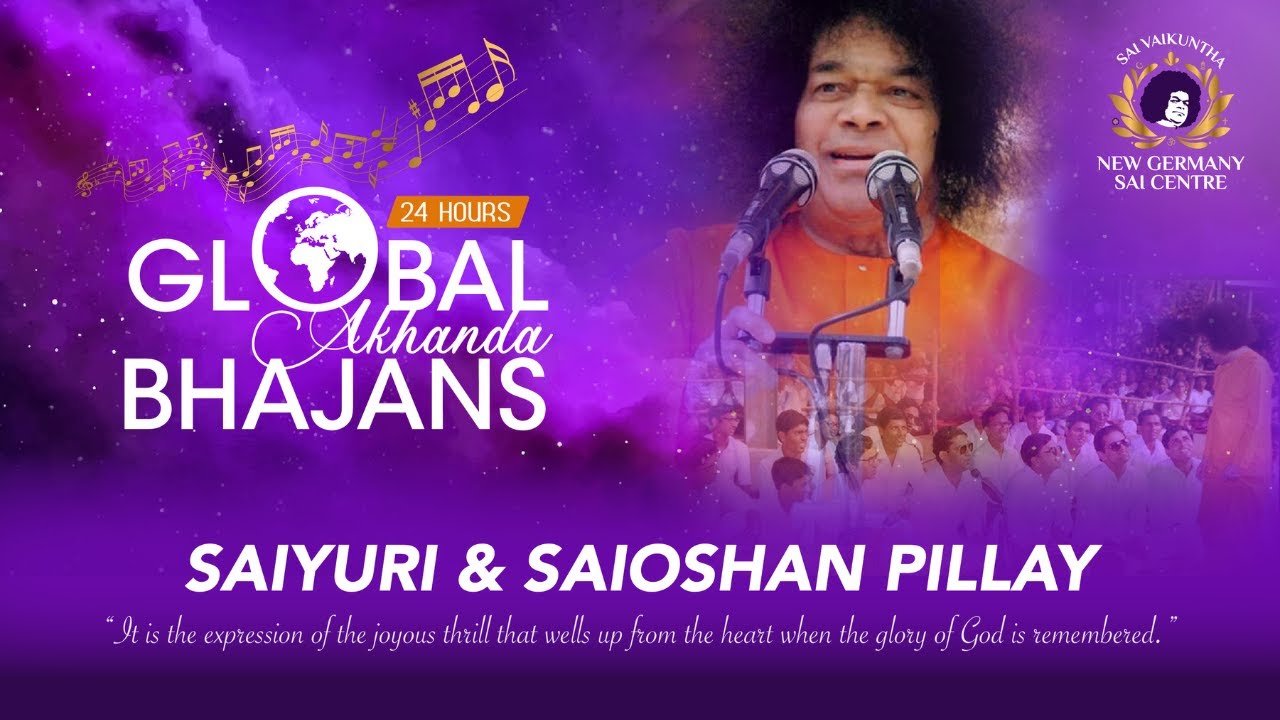 New Germany Sai Centre | Global Akhanda Bhajans 2023 | Saiyuri & Saioshan Pillay | 10am - 11am
