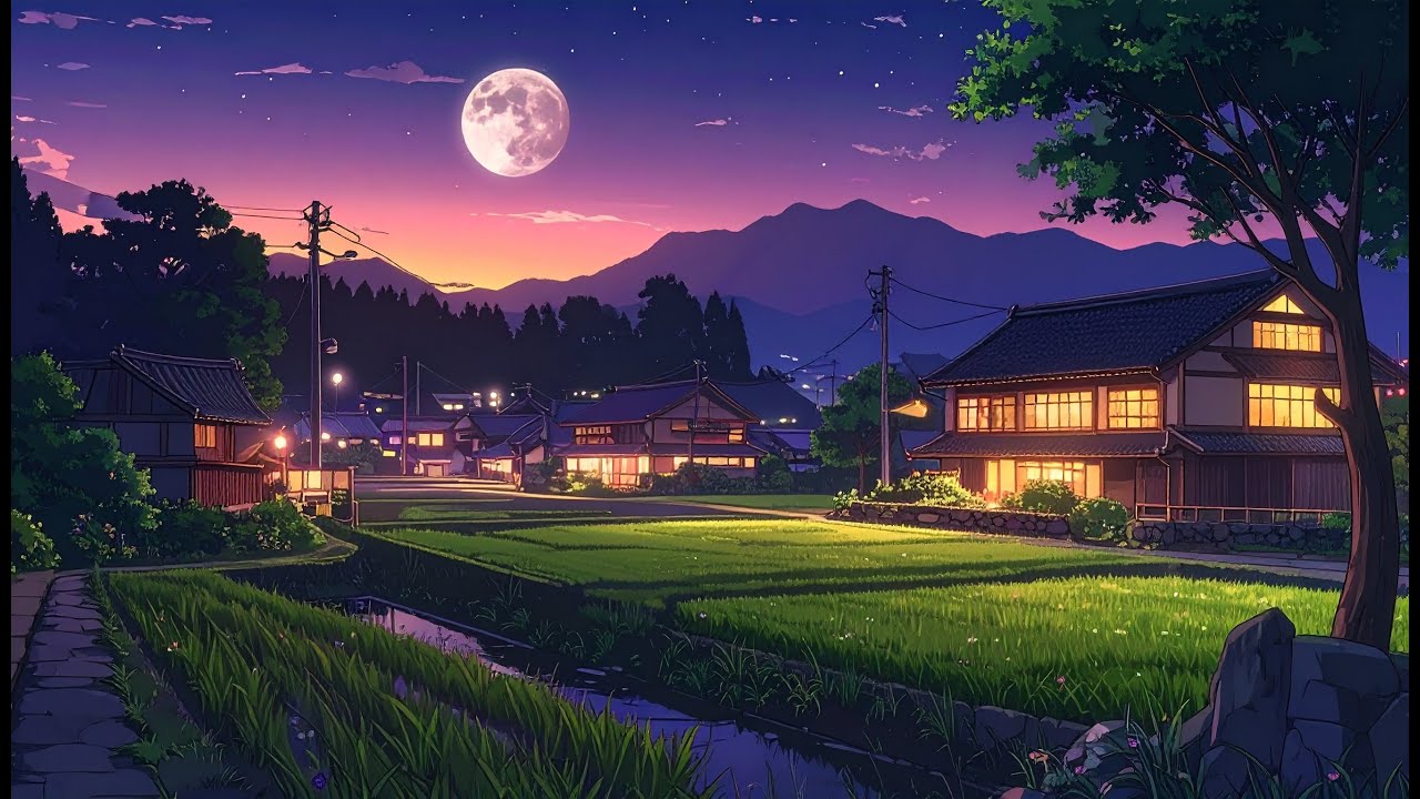日本の田舎の夜 × Lofi Music /  静かな風景とChillな時間 | 作業・勉強・リラックスBGM