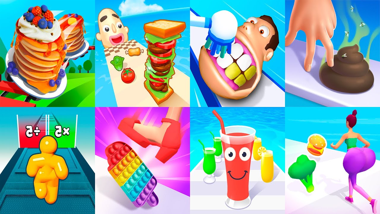 Teeth Runner - Teeth Shield - Noodle Run - Tall Man Run -  Pancake Run - Juice Run - Mooncake run