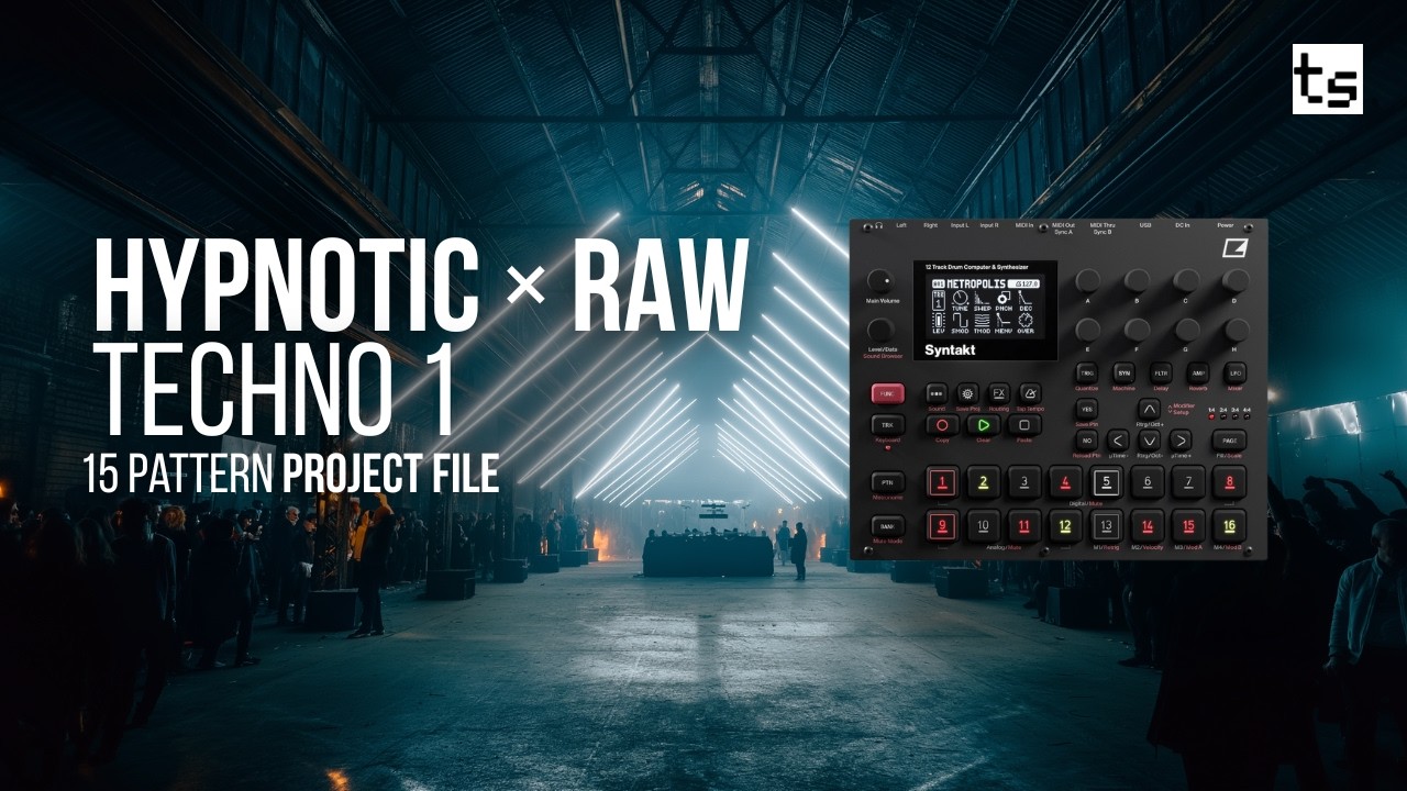 Syntakt Hypnotic & RawTechno Project 01 with 15 Patterns by Techno Supplements