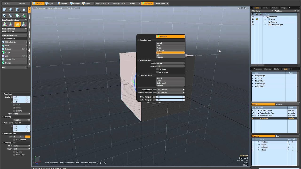 Quick tip: using the Automatic Action Center in modo