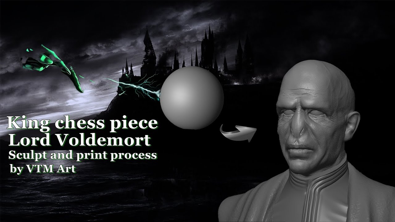 Lord Voldemort 3D Model creation in Zbrush