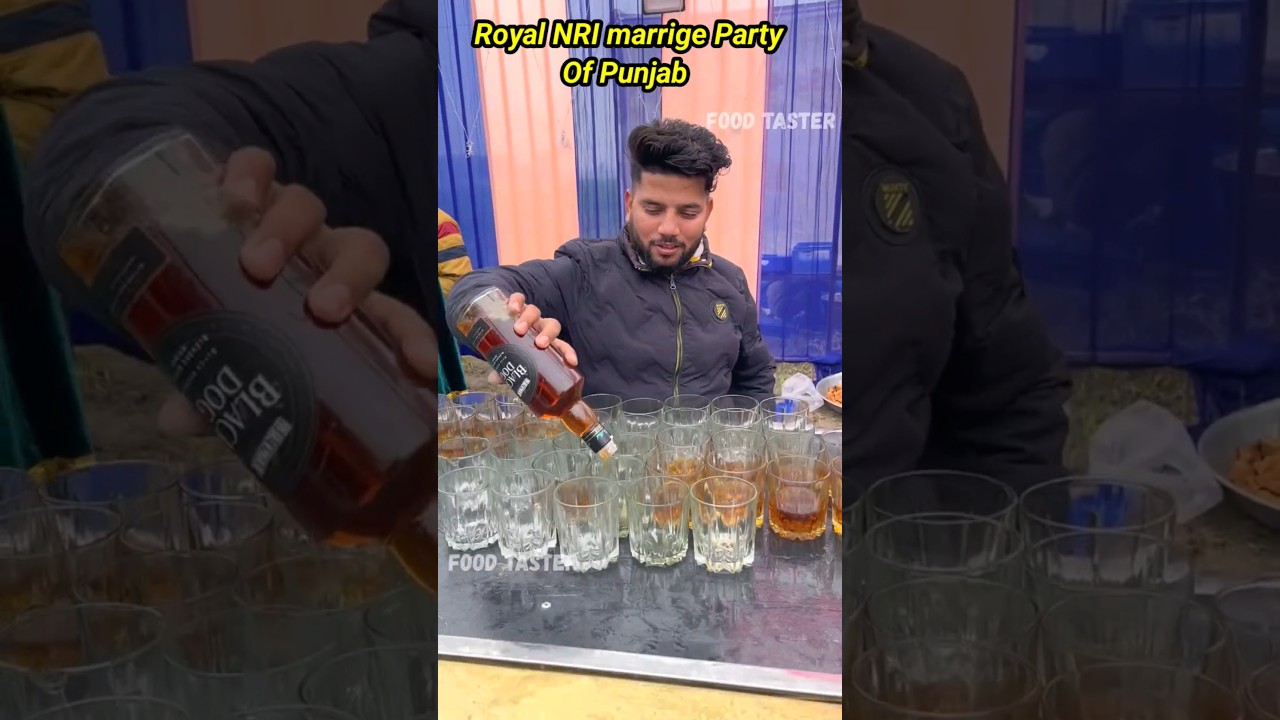 Royal NRI marriage party of Punjab. In village. #foodtaster #marriage #party #punjab #royal #nri