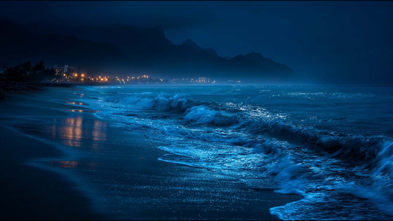 Fall Asleep In Under 3 Minutes - Soothing Ocean Sounds at Night for Deep Healing Rest
