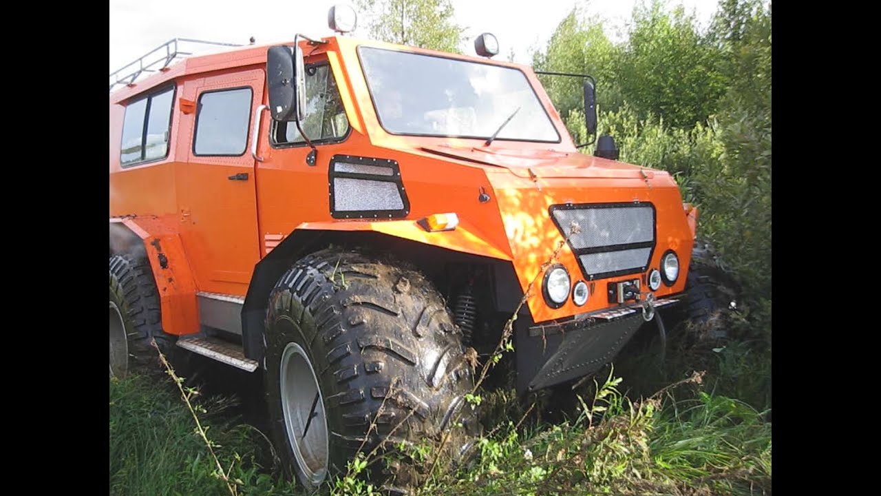 ВЕЗДЕХОДЫ Плавающие 8х8 и 6х6 на Шинах Низкого Давления/ATV`s 6x6 and 8x8 Floating