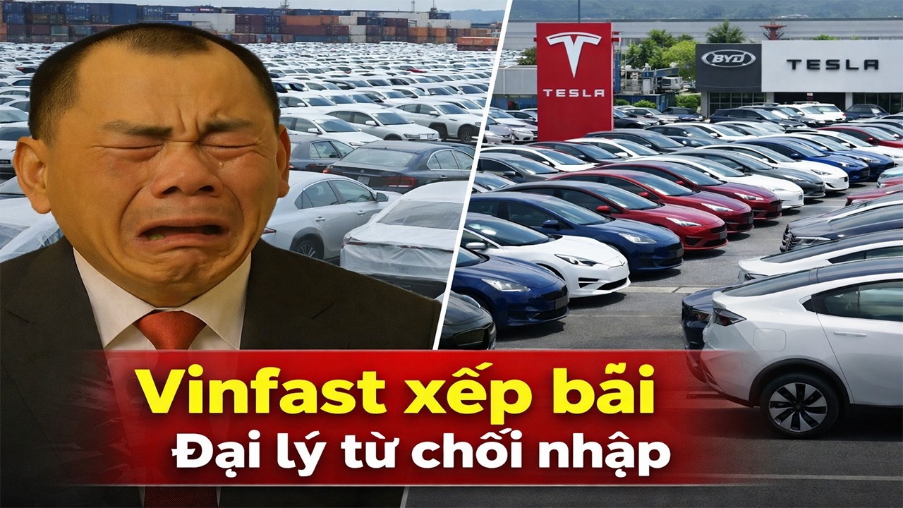 Xe VinFast xếp bãi, đại lý nước ngoài không mặn mà nhập thêm?