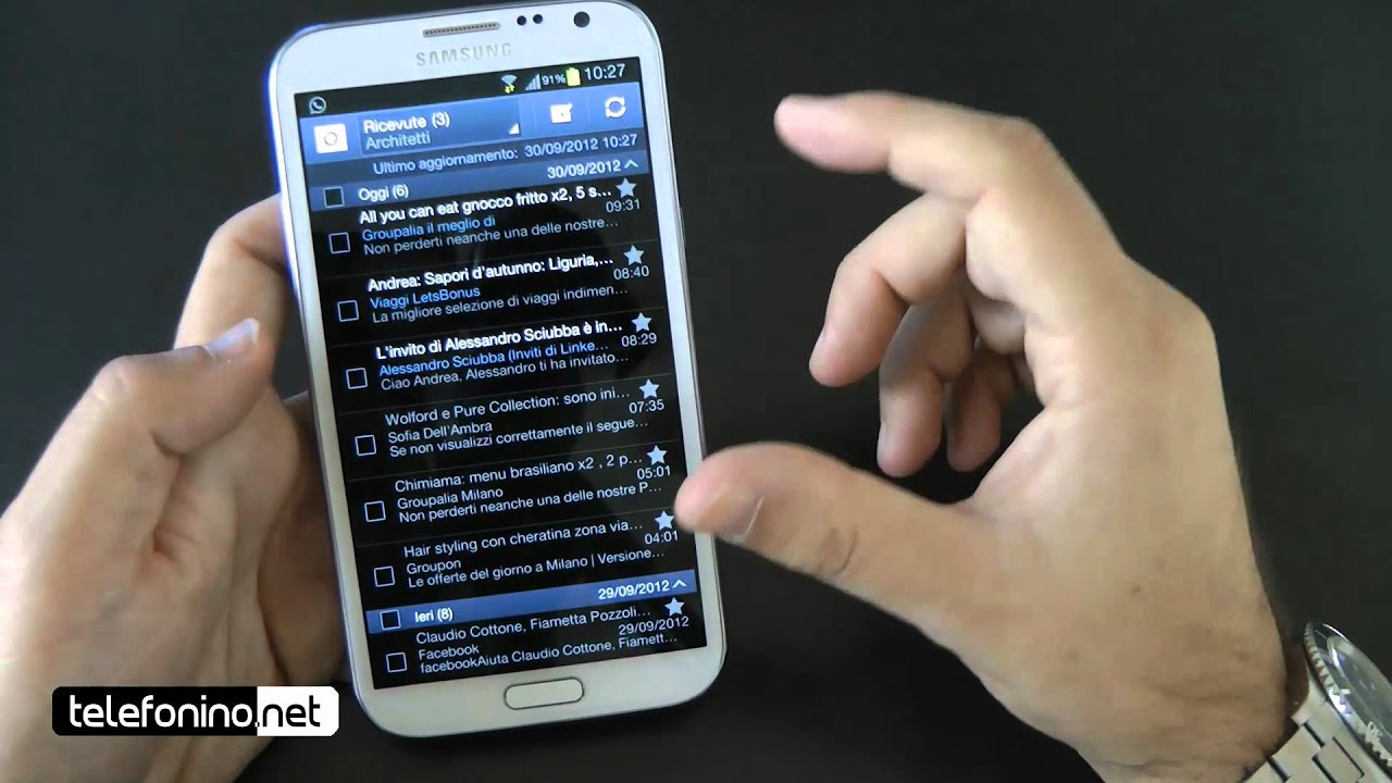 Samsung Galaxy Note 2 videoreview da Telefonino.net