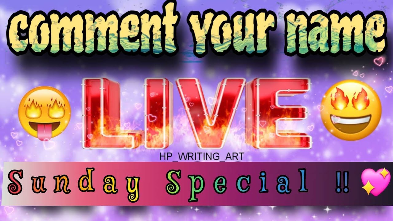 New Live writing ❤️ sunday special 😀 comment 😁#live #art #new