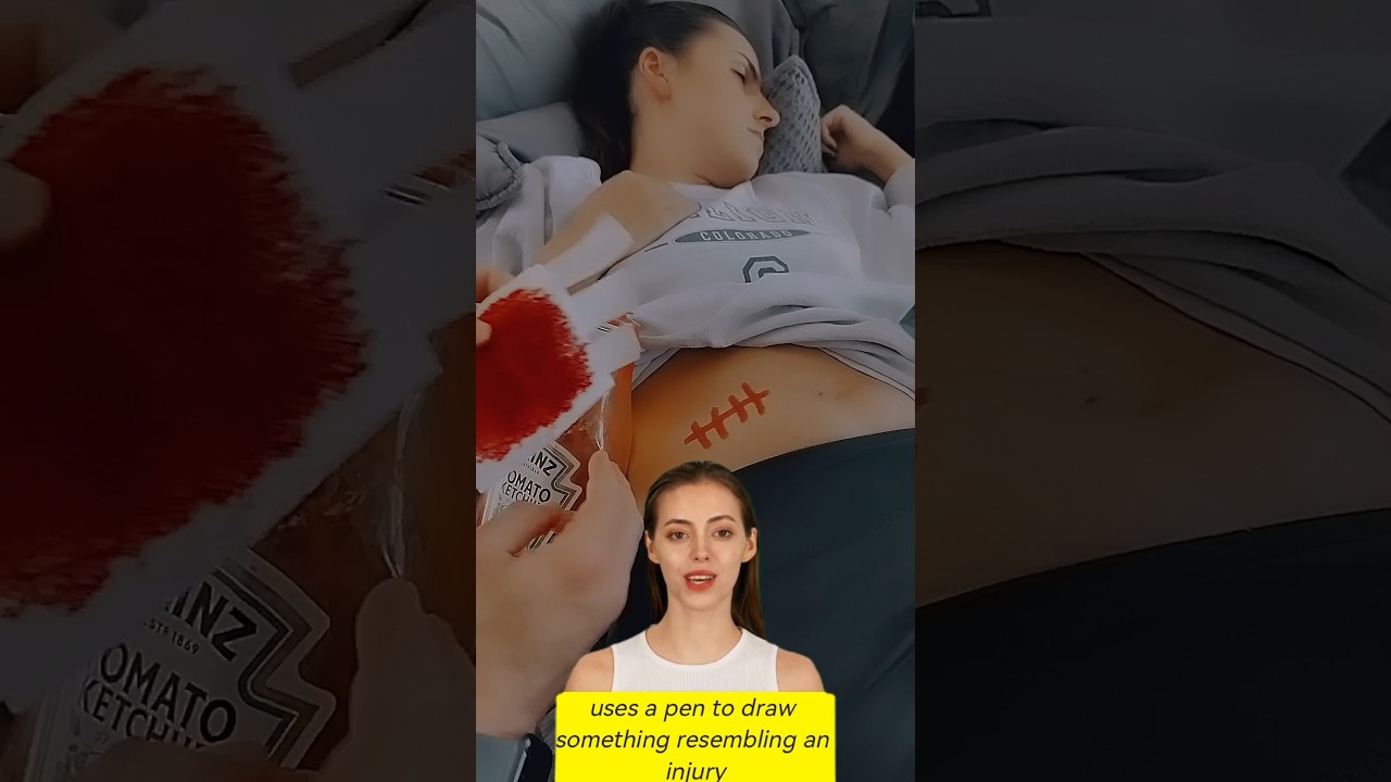 Wife Shocked by Husband's Fake Injury Prank😂🥲 
