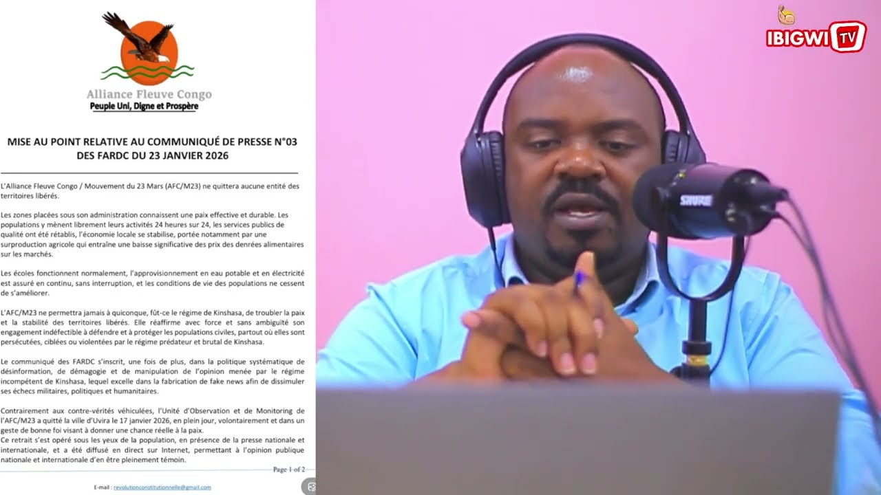 ITANGAZO RYIHUTIRWA RYA M23 KU KUVA MU MUJYI WA GOMA NA BUKAVU||FARDC IRASUBIJWE||KU IFAMU YA KABILA