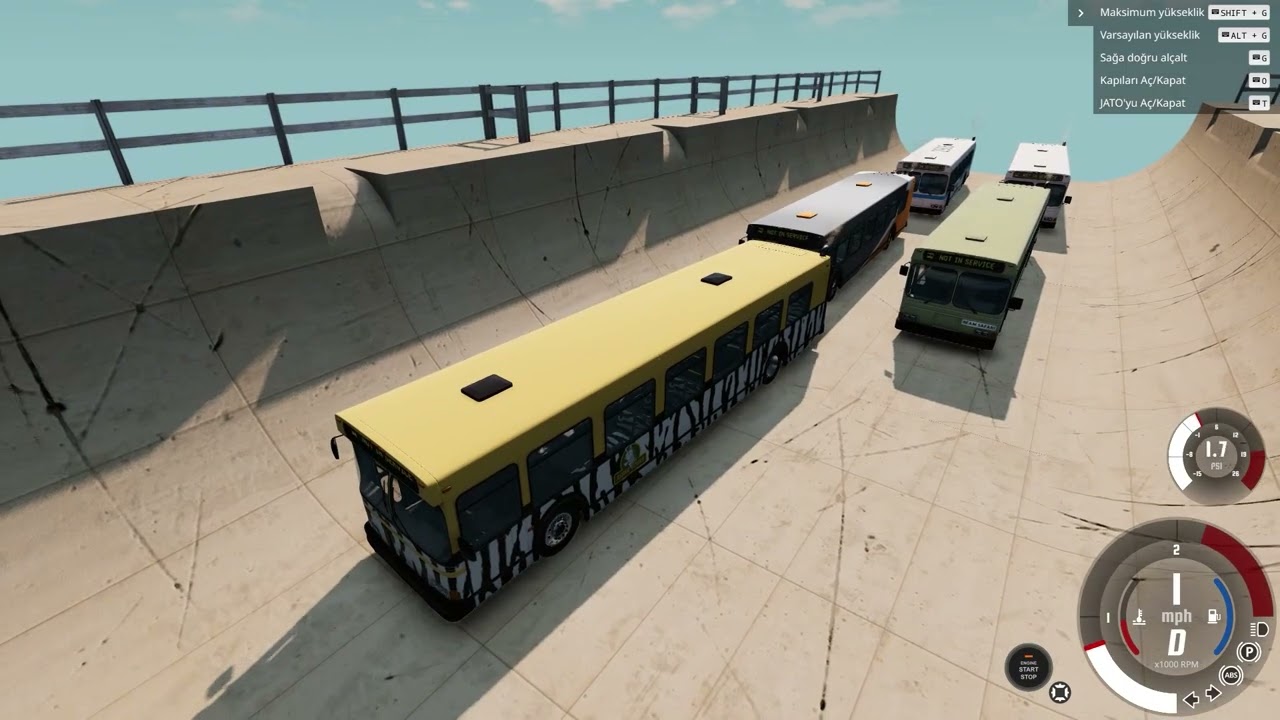 Realistic BUS Crash Test! Giant RAMP | Beam.NG
