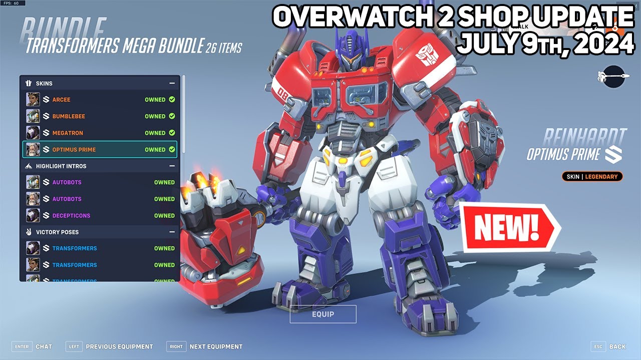 *NEW* TRANSFORMERS COLLAB! Overwatch 2 Shop Update [July 9th, 2024]
