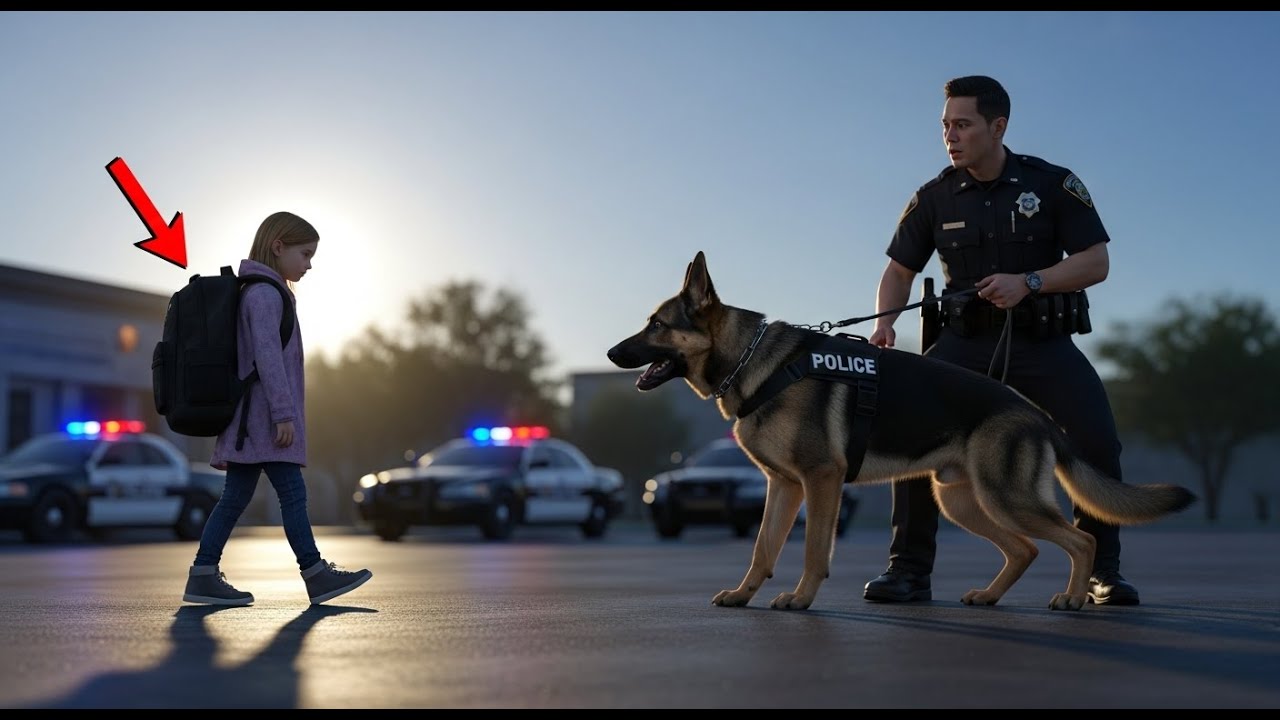 A Little Girl Walks Past A Police Dog Every Morning Until People Discover What She Is Hiding