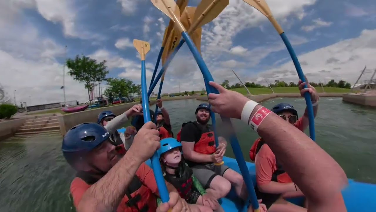 RIVERSPORT OKC - Full Whitewater Rafting Trip - Normal Mode and Extreme Mode -flipped the whole raft