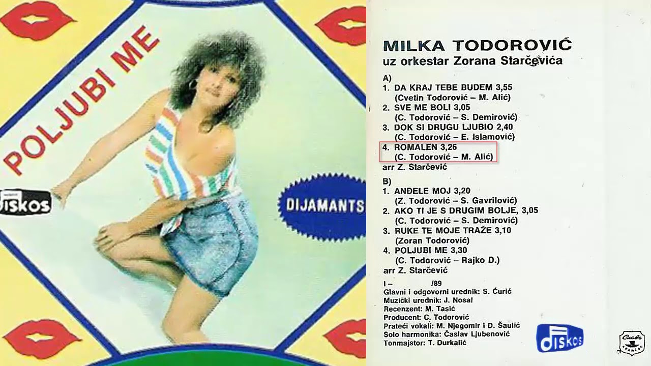 Milka Todorovic - Poljubi me - (Audio 1989) - CEO ALBUM