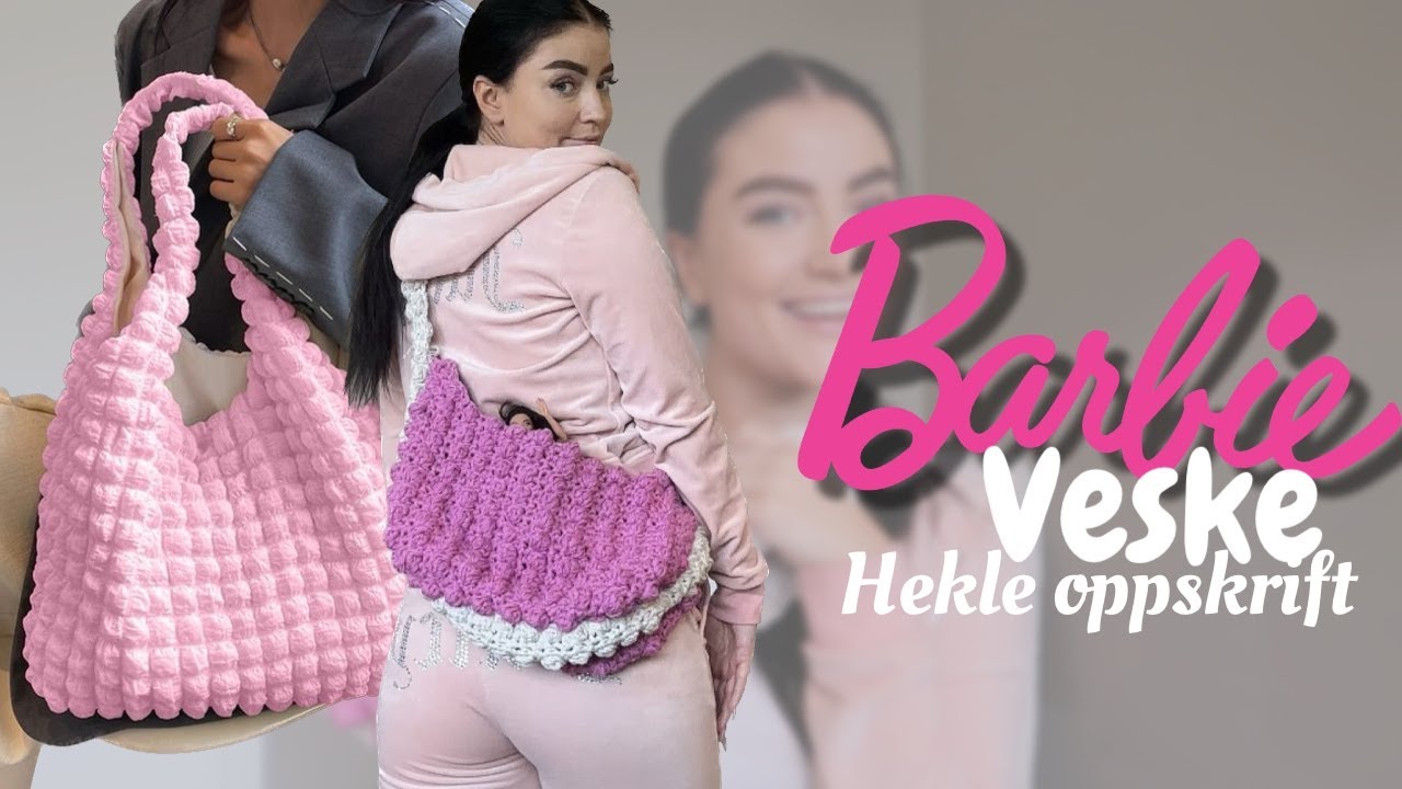 Heklet BARBIE-CORE Veske🌸 (enkel oppskrift)