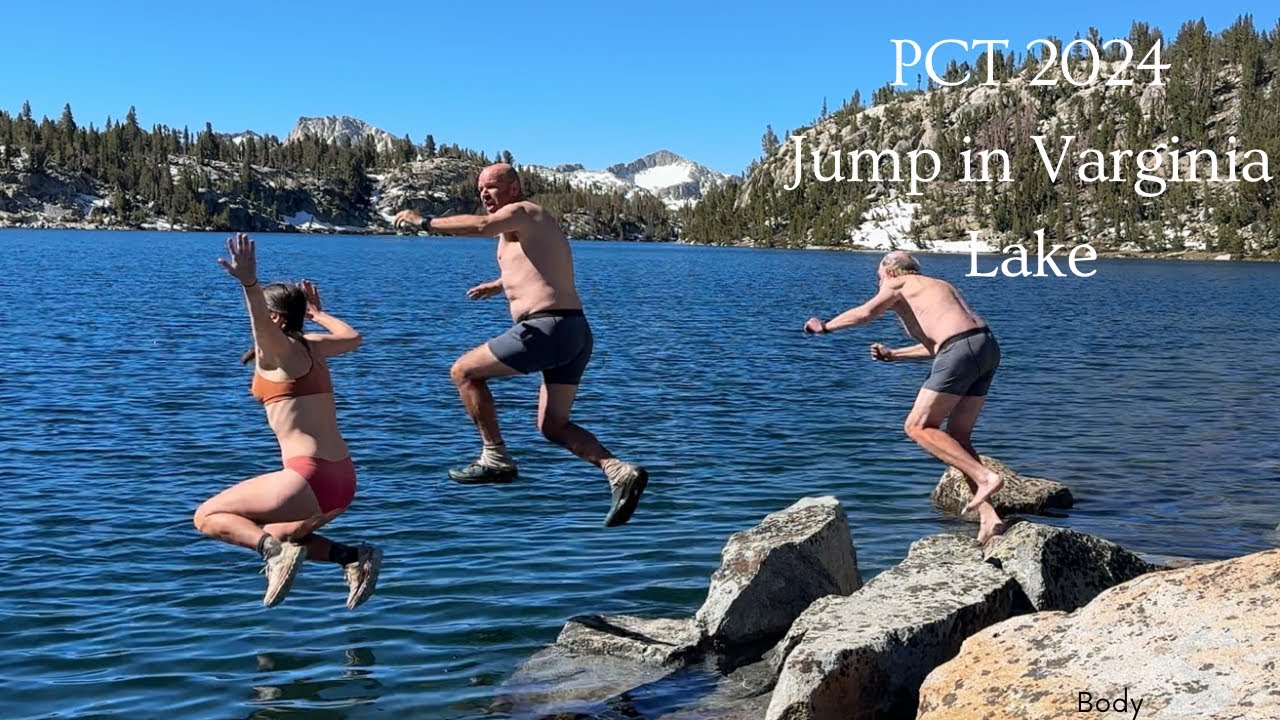 A jump in Virginia Lake. Silver Pass