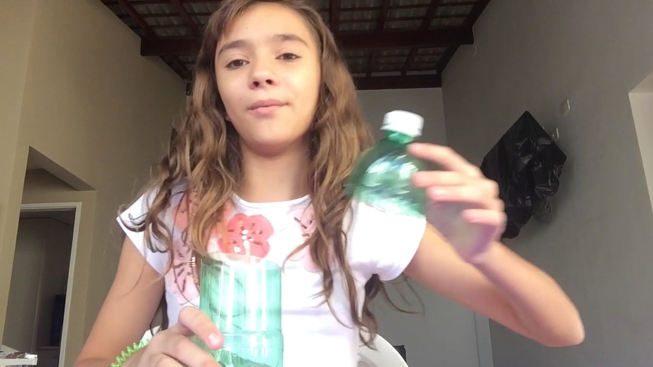 DIY customizando garrafa pet (primeiro v&iacute;deo do canal)